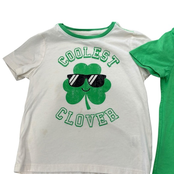 4T Toddler Boy St. Patrick's Day Clover and Dinosaur T-Shirts - Picture 2 of 3